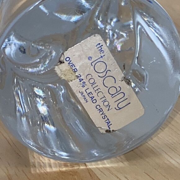 Toscany Lead Crystal Clear Glass Vintage Angel - Picture 7 of 8